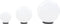 vidaXL LED-bollampen rond 20/30/40 cm PMMA 3 st
