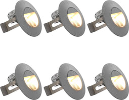vidaXL LED-buitenwandlampen 6 st 5 W rond zilverkleurig