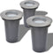 vidaXL LED-grondspots buiten rond 3 st