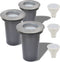 vidaXL LED-grondspots buiten rond 3 st