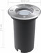 vidaXL LED-grondspots buiten rond 3 st