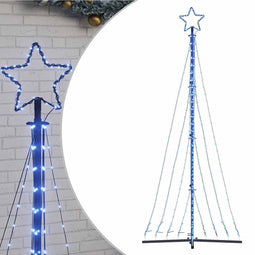 vidaXL - LED-kerstboom - 447 - LEDs - 249 - cm - blauw