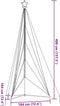vidaXL - LED-kerstboom - 615 - LEDs - 404,5 - cm - blauw