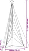 vidaXL - LED-kerstboom - 615 - LEDs - kleurrijk - 404,5 - cm
