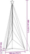 vidaXL - LED-kerstboom - 615 - LEDs - koud - wit - 404,5 - cm