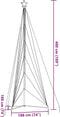 vidaXL - LED-kerstboom - 861 - LEDs - warm - wit - 478 - cm