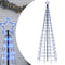 vidaXL - LED-kerstboom - met - spikes - 570 - LEDs - 300 - cm - blauw