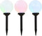 vidaXL LED-solarlampen rond 20 cm RGB 3 st