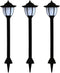 vidaXL LED-solarlampen zwart 3 st