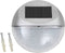 vidaXL LED-wandlampen solar rond zilver 12 st