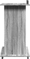 vidaXL - Lessenaar - met - wielen - en - lade - 55x55x107 - cm - hout - grijs - sonoma