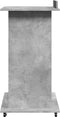vidaXL - Lessenaar - met - wielen - en - lade - 55x55x107 - cm - hout - betongrijs