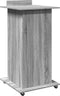 vidaXL - Lessenaar - met - wielen - en - lade - 55x55x107 - cm - hout - grijs - sonoma