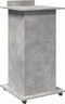 vidaXL - Lessenaar - met - wielen - en - lade - 55x55x107 - cm - hout - betongrijs