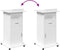 vidaXL - Lessenaar - met - wielen - en - lade - 55x55x107 - cm - bewerkt - hout - wit