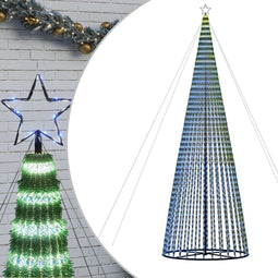 vidaXL - Lichtkegel - 1544 - blauwe - LED's - 500 - cm
