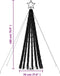 vidaXL - Lichtkegel - 275 - blauwe - LED's - 180 - cm