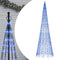 vidaXL - Lichtkegel - aan - vlaggenmast - 1534 - blauwe - LED's - 500 - cm