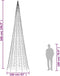 vidaXL - Lichtkegel - aan - vlaggenmast - 1534 - blauwe - LED's - 500 - cm
