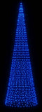 vidaXL - Lichtkegel - aan - vlaggenmast - 1534 - blauwe - LED's - 500 - cm