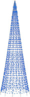 vidaXL - Lichtkegel - aan - vlaggenmast - 1534 - blauwe - LED's - 500 - cm