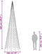 vidaXL - Lichtkegel - aan - vlaggenmast - 1534 - koudwitte - LED's - 500 - cm