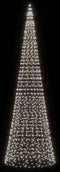 vidaXL - Lichtkegel - aan - vlaggenmast - 1534 - koudwitte - LED's - 500 - cm