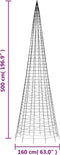 vidaXL - Lichtkegel - aan - vlaggenmast - 1534 - meerkleurige - LED's - 500 - cm