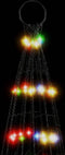 vidaXL - Lichtkegel - aan - vlaggenmast - 1534 - meerkleurige - LED's - 500 - cm