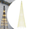 vidaXL - Lichtkegel - aan - vlaggenmast - 1534 - warmwitte - LED's - 500 - cm