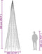 vidaXL - Lichtkegel - aan - vlaggenmast - 1534 - warmwitte - LED's - 500 - cm