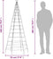 vidaXL - Lichtkegel - aan - vlaggenmast - 180 - cm - 200 - LED's - warmwit