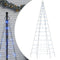 vidaXL - Lichtkegel - aan - vlaggenmast - 200 - blauwe - LED's - 180 - cm