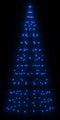 vidaXL - Lichtkegel - aan - vlaggenmast - 200 - blauwe - LED's - 180 - cm