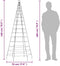 vidaXL - Lichtkegel - aan - vlaggenmast - 200 - koudwitte - LED's - 180 - cm