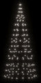vidaXL - Lichtkegel - aan - vlaggenmast - 200 - koudwitte - LED's - 180 - cm