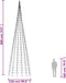 vidaXL - Lichtkegel - aan - vlaggenmast - 3000 - koudwitte - LED's - 800 - cm