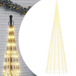 vidaXL - Lichtkegel - aan - vlaggenmast - 3000 - warmwitte - LED's - 800 - cm