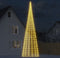 vidaXL - Lichtkegel - aan - vlaggenmast - 3000 - warmwitte - LED's - 800 - cm