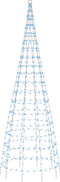 vidaXL - Lichtkegel - aan - vlaggenmast - 550 - blauwe - LED's - 300 - cm