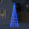 vidaXL - Lichtkegel - aan - vlaggenmast - 550 - blauwe - LED's - 300 - cm