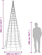 vidaXL - Lichtkegel - aan - vlaggenmast - 550 - blauwe - LED's - 300 - cm