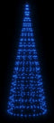 vidaXL - Lichtkegel - aan - vlaggenmast - 550 - blauwe - LED's - 300 - cm