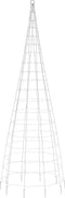 vidaXL - Lichtkegel - aan - vlaggenmast - 550 - blauwe - LED's - 300 - cm
