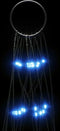vidaXL - Lichtkegel - aan - vlaggenmast - 550 - blauwe - LED's - 300 - cm