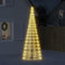 vidaXL - Lichtkegel - aan - vlaggenmast - 550 - warmwitte - LED's - 300 - cm