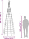 vidaXL - Lichtkegel - aan - vlaggenmast - 550 - warmwitte - LED's - 300 - cm