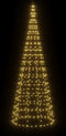 vidaXL - Lichtkegel - aan - vlaggenmast - 550 - warmwitte - LED's - 300 - cm