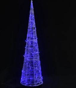 vidaXL - Lichtkegel - decoratief - LED - blauw - 120 - cm - acryl