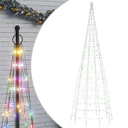 vidaXL - Lichtkegel - met - grondpinnen - 550 - meerkleurige - LED's - 300 - cm